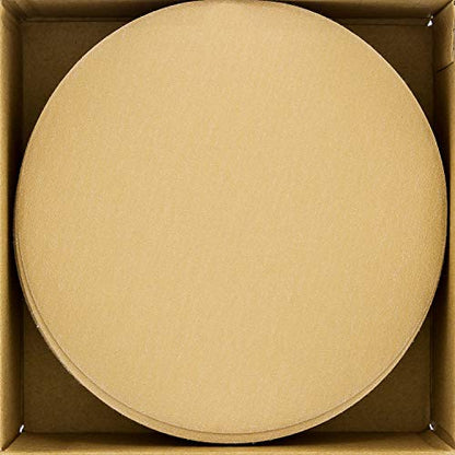 Dura-Gold Premium 6" Gold Sanding Discs, 180 Grit, Hook & Loop, Box of 50 - size: 180-Grit