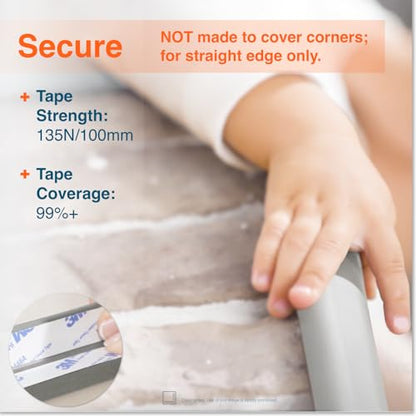 Roving Cove Furniture Edge Protector, Desk Edge Cover, Large 6ft Edge Only - color: Stone Grey, size: Large 6 Foot (Pack of 1)
