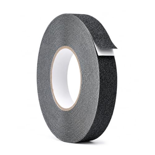 WOD Heavy Duty Anti Slip Tape Black - 1 inch x 30 ft. Non Skid Treads Weather Proof Indoor/Outdoor Traction Tape for No Slip Stairs ASTC32 - color: Black, size: 1 Inch (25mm)