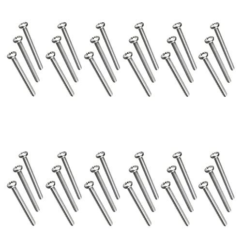 30Pcs M4-0.7 x 40mm Pan Head Phillips Machine Screws - size: M4 x 40mm