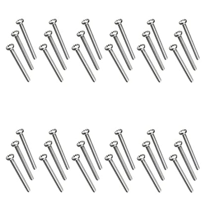 30Pcs M4-0.7 x 40mm Pan Head Phillips Machine Screws - size: M4 x 40mm