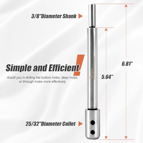 6.81" Forstner Bit Extension with Anti-Slip Design - size: 6.81"(5.64" Drilling Depth)