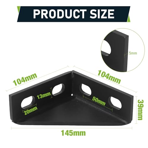 8Pcs 90 Degree Gusseted Fitting for 1-5/8" Channel, Angle Corner Bracket - size: 8 count