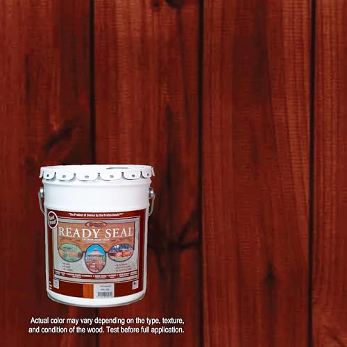 Ready Seal Exterior Wood Stain & Sealer, Mahogany, 5 Gallon - color: Mahogany, size: 5 Gallon
