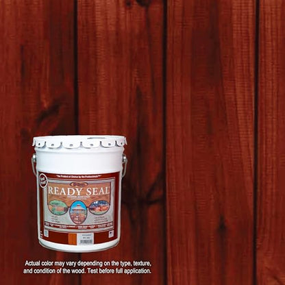 Ready Seal Exterior Wood Stain & Sealer, Mahogany, 5 Gallon - color: Mahogany, size: 5 Gallon