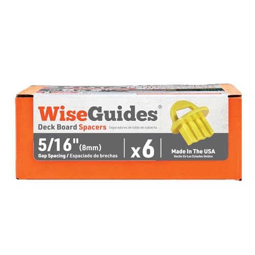 DeckWise WiseGuides Reusable 5/16" Decking Board Spacers, 6 Count - size: 5/16