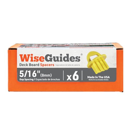 DeckWise WiseGuides Reusable 5/16" Decking Board Spacers, 6 Count - size: 5/16