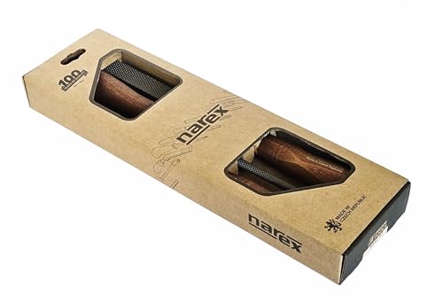 Narex 854252 3 Piece Set Fine Cut Round Rattail, Half Round and Rectangular 200 mm Cabinetmaker Wood Rasp
