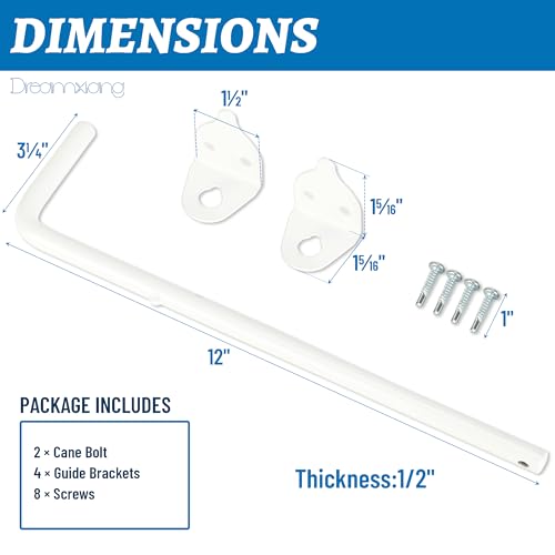 12" Heavy Duty Cane Bolt Gate Drop Rod Fence Hardware Ground Latch Stopper - size: 12 Inch