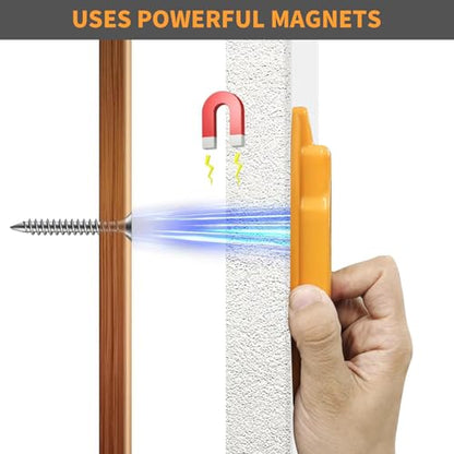 2 Pack Magnetic Stud Finder for Drywall, Manual Stud Locator for Screws and Nails, No Battery Wall Scanner for TV Mounting, Shelves and Picture Hanging
