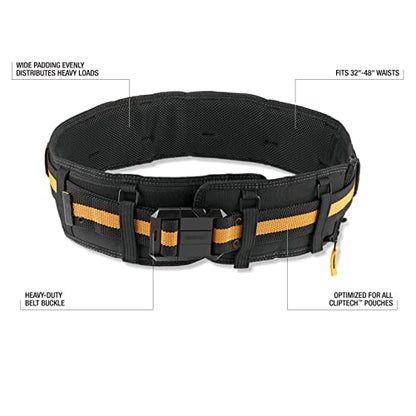ToughBuilt ClipTech - Pro Padded Belt, Steel Buckle, TB-CT-41P - size: Pro Padded Work Belt