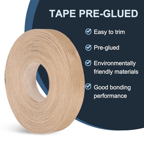 PATIKIL Cherry Edge Banding, 3/4 Inch x 50 ft Wood Veneer Tape Pre-glued Flexible Plywood Edge Banding with Hot Melt Adhesive for Furniture Restoration