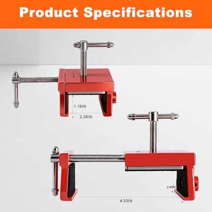 2PCS Cabinet Clamps Built-In Drill Aligner Cabinet Installation Tools with Pads and Alignment Plate, Cabinet Face Frame Alignment Tool