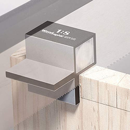 Dovetail Saw Guide Set – 1:8 & 45°/90° Magnetic Layout Tool for Joinery in Hardwood and Framing – CNC Aluminum Precision Marker for Woodworking Projects - size: Saw Guide - Set: 1:8 & 45°/90°