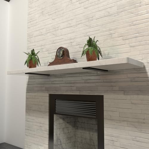 Free Hanging Shelf Bracket Multi-Pack –Heavy-Duty Metal Floating Shelf Support Brackets for Wood Shelves – Hidden Wall Mount Hardware for Modern, Rustic, Industrial Shelving (3 Pack, 14 x 1/4 Inches) - size: 14 x 1/4 Inches, style: 3 Pack