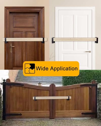 TUPSKY 2x4 Door Barricade Brackets, Foldable Heavy-Duty Holder, 2-Pack