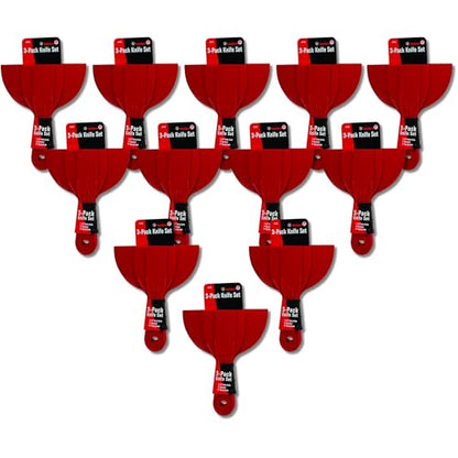 Red Devil 4718 3-Piece Plastic Knife Set, (Pack of 12) - size: 3 Piece Set (12 Pack)