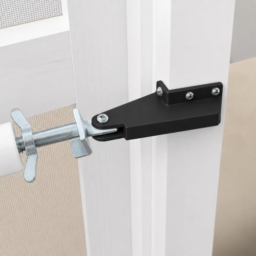 Black Door Jamb Bracket Hardware, Storm Door Closer Bracket Replacement - color: 1 Black