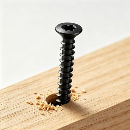 Wensilon #4 * 3/4" Black Deck Screws 480pcs 1 lbs 3x19mm - color: Black, size: #4*3/4"