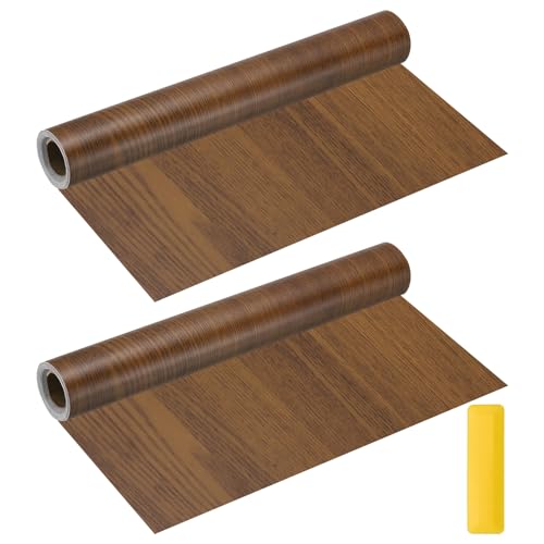 HARFINGTON Wood Grain Repair Tape 12" x16ft Self-Adhesive Repair Patch - color: Teak, size: 12" x 16ft
