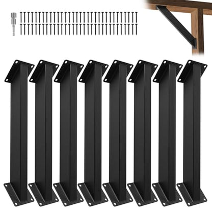 8 Pcs 45 Degree Angle Support Brackets for Pergola,Gazebos - size: 4x4-8Pcs