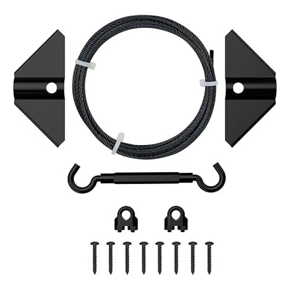 National Hardware Anti-Sag Gate Kit, Steel, Exterior Use, Black