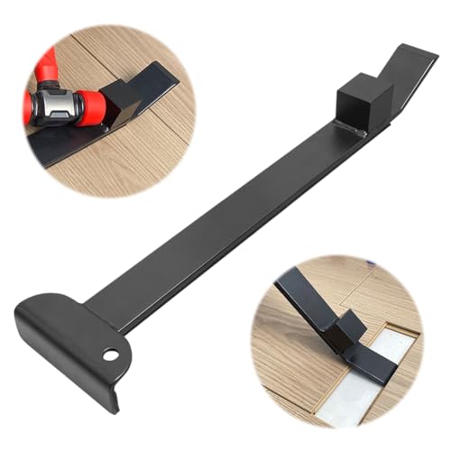 Heavy Duty Pull Bar and Pry Bar, 17" Professional Pull Back Hook, Wear Resist Floating Floor Installation Tool, Rust Proof Wood Board Pry Bar for Laminate Flooring Installation