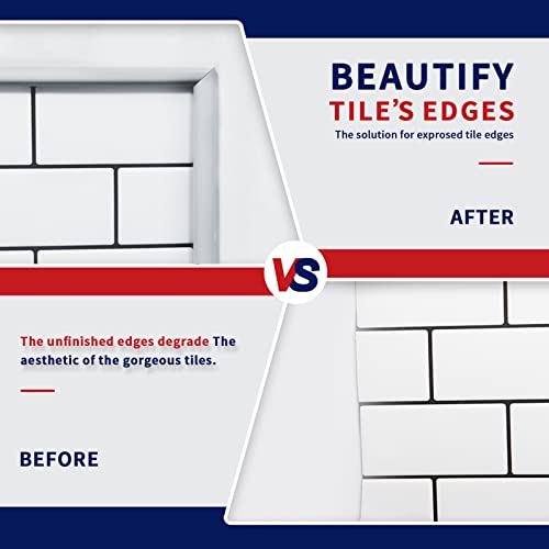 Art3dwallpanels Peel and Stick Trim for Backsplash, 10 Ft, Silver - color: Silver, size: 10 Feet