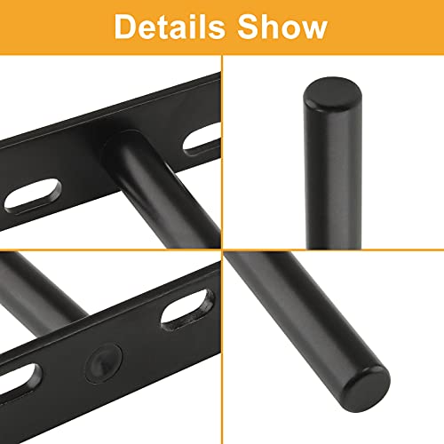5 Inch Floating Shelf Bracket, 4 Pcs, Black - size: 5 Inch