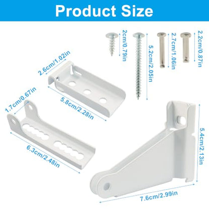 Reinforced Storm Door Closer Bracket Kit, White - color: White