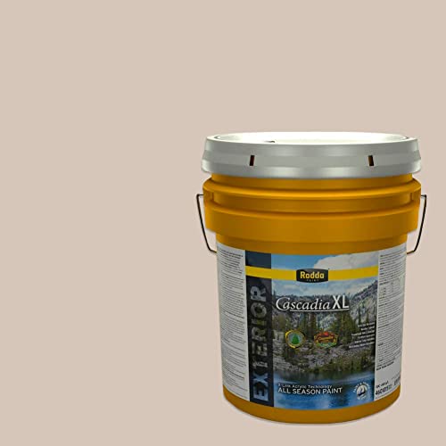 Rodda Paint CASCADIA XL Exterior Satin Paint & Primer in One, 5-Gallon, Merino - color: Merino, size: 640 Fl Oz (Pack of 1)