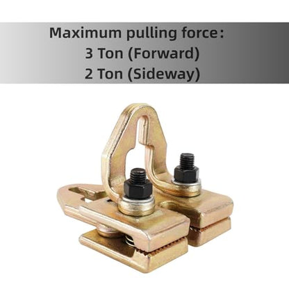 Heavy Duty 5 Ton Car Pulling Hook Right Angle 2 Way Auto Body Pull Clamp for Car Body Repair Tool Kit