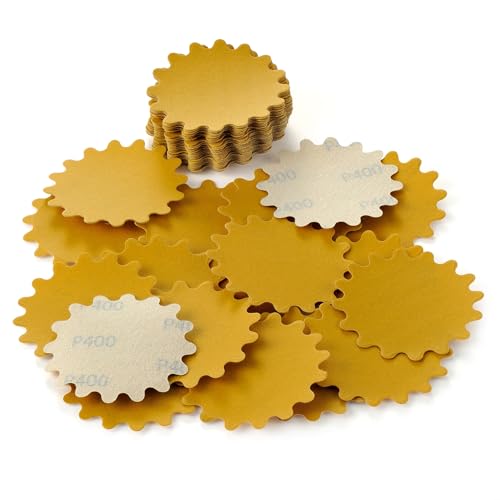 MAXMAN 3"Sanding Discs, 50Pcs 400 Grit Alumina Orbital Sandpaper, Hook&Loop - style: 400 Grit