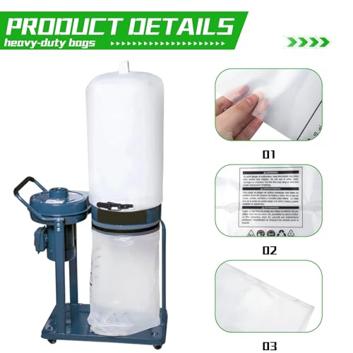 70002 Clear Plastic Dust Collection Bags, 20-Inch x 43-Inch, 7 PCS - style: 7 PCS
