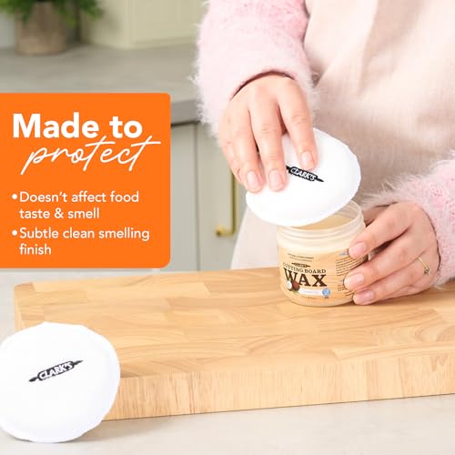 CLARK'S Cutting Board Care Kit with Coconut Oil - Includes Wax, Soap, Scrub Brush, Buffing Pad, and Applicator - for Kitchen Countertops, Butcher Blocks, Wooden Bowls and Utensils - Food Safe - style: Coconut Oil Extracts(Full Care Set)