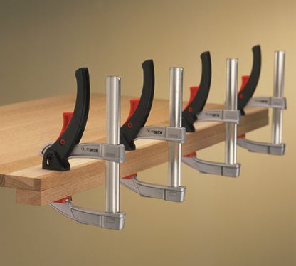 BESSEY Rapid Action Lever Clamp - 12-Inch -LC12 - Fast Action, Heavy Duty Clamps for Welding and Woodworking. Vibration resistant - Professional Grade for DIY and Home Improvement - size: 8 in.