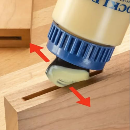Glue Bottle Silicone Applicator Tips for Biscuit Joints -Plastic Collar w/Cap & Cleaning Tool -Compatible with Glue Bottles