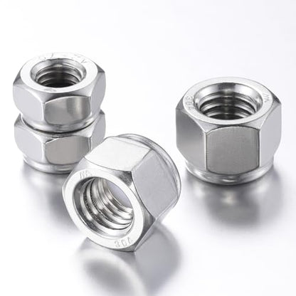 Wensilon(50pcs) 1/2-13 Self Clinching Nuts 304 Stainless Steel Self-Lock Nylon Inserted Hex Lock Nuts - size: 1/2-13