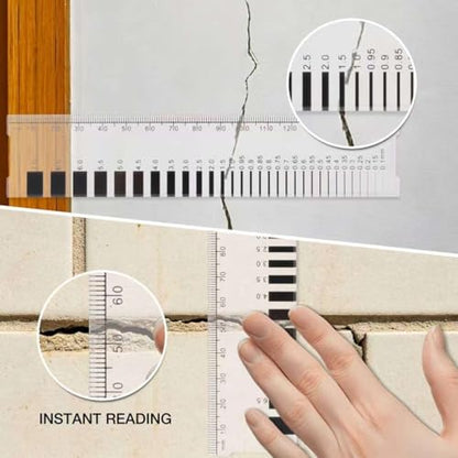 Crack Width Gauge， Concrete Crack Gauge Width Ruler Width Crack Gauge (CW-01 1PC)