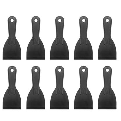 10pcs Putty Scraper 3" Width 6mm Thin Flexible Putty Knife Black