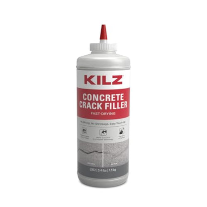 KILZ Concrete Crack Filler, Gray, 3.4 LB