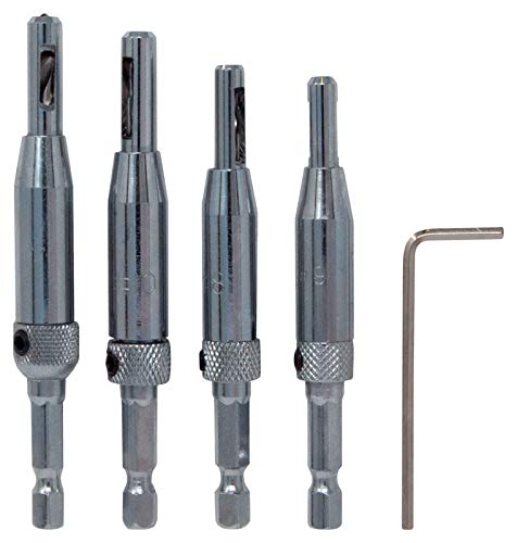 Eazypower 81779 Hinge Centering Drill Bits, 4-Pack
