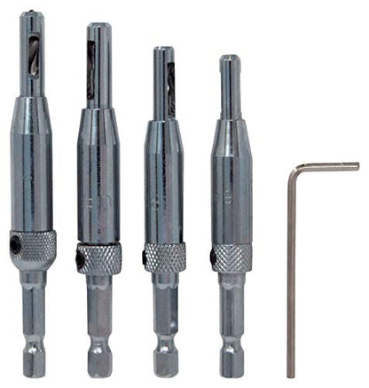Eazypower 81779 Hinge Centering Drill Bits, 4-Pack