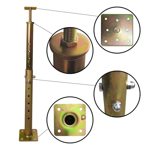 4 Pack House Floor Joist Support Jack 19.5"-34.5" Adjustable for Leveling - size: 19.5-34.5 inch