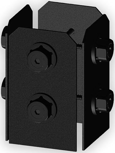 Deck Plus Ironwood Faux Post Base Kit, 4in x 4in, 1 Kit, Black