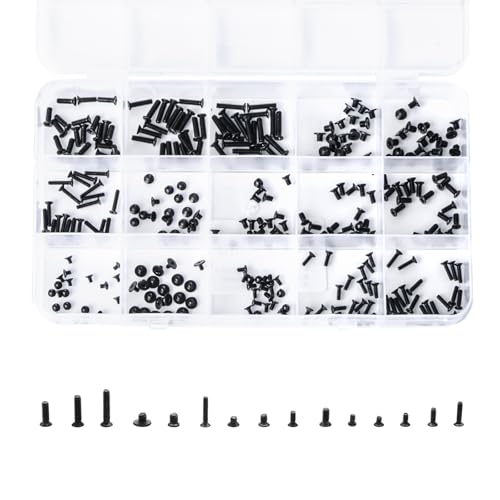 300Pcs Black Laptop Notebook Computer Replacement Screws Kit