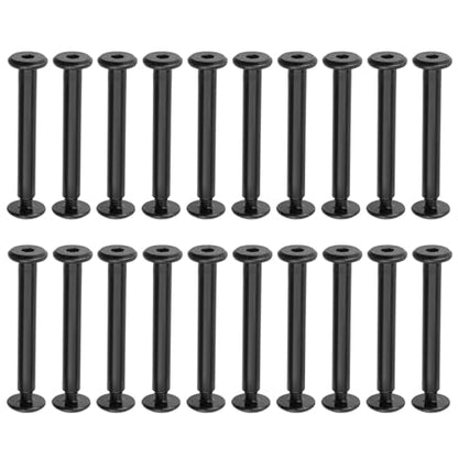 20 Sets M3 x 30mm Black Binding Post Screws,Hex Drive Rivet Socket - size: M3 x 30mm