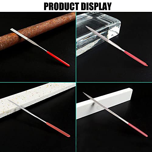 Utoolmart 7Pcs 2mm x 100mm Round Diamond Needle File Set 150 Grits - size: 2mm x 100mm