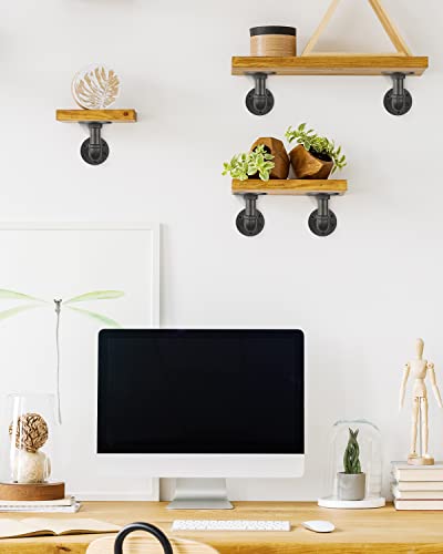 MUZIK 6Pcs 4"×4" L Pipe Shelf Bracket, Heavy Duty Wall Mount, DIY Shelving - size: 4*4 Inch, style: 6 Pack