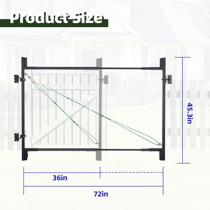 Heavy-Duty Adjustable Fence Gate Kit - 36" to 72" Wide DIY Gate Kit for Wooden Fence Using 1x4 & 2x4 Lumber, Complete Gate Kit for Building Sturdy 4 to 5 Foot Backyard Wood Gates /2 PCS - size: 2 PCS 36-72"